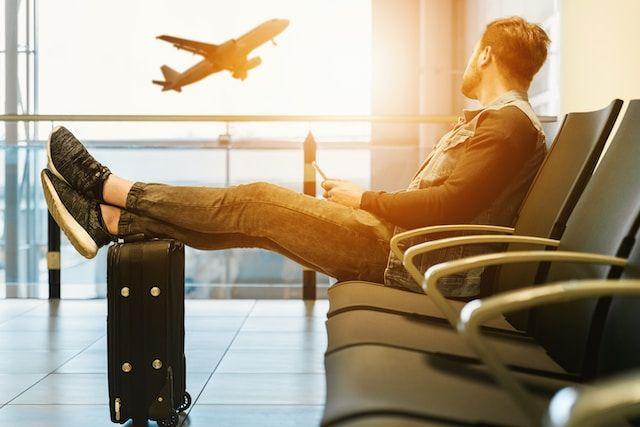 Man waiting in airport